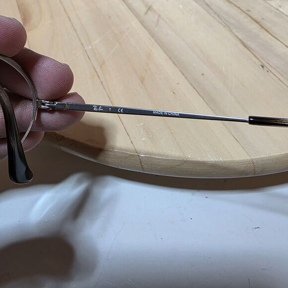 Ray-Ban Oval Half Rimless Eyeglasses RB6547 2538 49□22 145 Frame Only Silver Ton - Picture 7 of 8